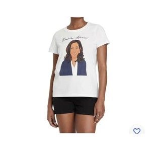 Rebel Girls Women Kamala Harris Short Sleeve Graphic T-Shirt - White XS